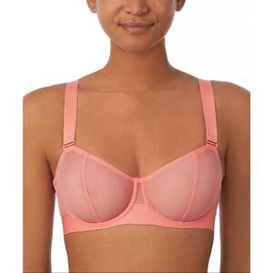 DKNY Sheers Strapless Convertible Mesh Bra Shell Pink 36A